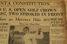 1930 Atlanta Constitution Bobby Jones Golfdom's King Newspaper Article/Photo