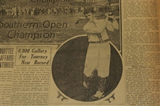 1927 Atlanta Journal Bobby Jones Southern Open & Open Championship Champion & Augusta National