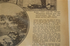 1927 Atlanta Journal Bobby Jones Southern Open & Open Championship Champion & Augusta National
