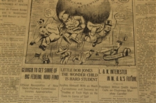 1916 & 1929 Atlanta Journal Bobby Jones Little Bob Jones Newspaper Merion & Pebble Beach