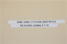 1916 & 1929 Atlanta Journal Bobby Jones Little Bob Jones Newspaper Merion & Pebble Beach