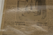 1930 Des Moines Register Jones 287 Wins U. S. Open & 1927 Bobby Jones 142 Ties Golf Mark Newspaper Article/Photos
