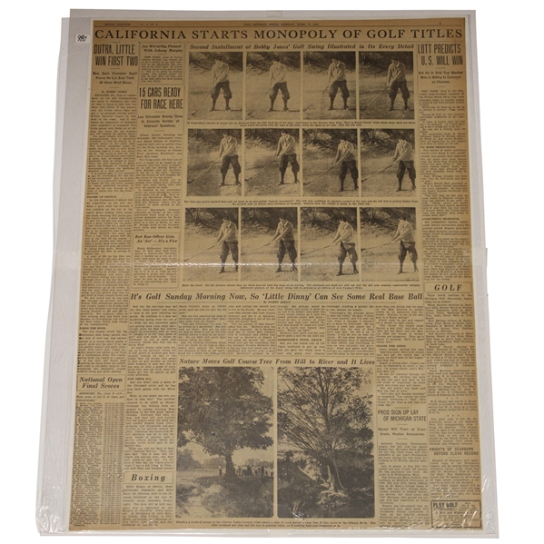 1934 Detroit News Bobby Jones Swing Sequence "In Every Detail" & NY Times Parade in 1930