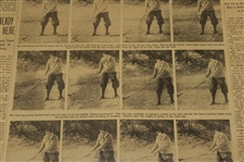 1934 Detroit News Bobby Jones Swing Sequence In Every Detail & NY Times Parade in 1930