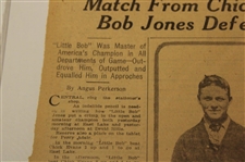 1916 Atlanta Journal Bobby Jones The Little Gamecock Of Atlanta Newspaper Article/Photo plus more
