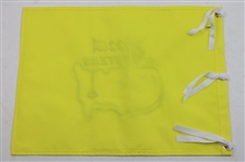 Scottie Scheffler Signed 2022 Masters Embroidered Flag w/'1st Major' Inscription - Rare JSA FULL #ZZ72212