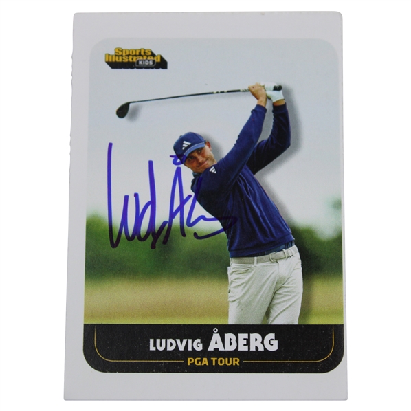 Ludvig Aberg Signed 2024 Sports Illustrated Kids Golf Rookie Card #1139 JSA ALOA