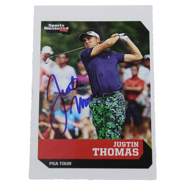 Justin Thomas Signed 2017 Sports Illustrated Kids Golf Card #605 JSA ALOA