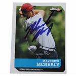 Maverick McNealy Signed 2015 Sports Illustrated Kids Golf Rookie Card #442 JSA ALOA