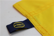 Brian Harman Signed 2023 The Open Championship at Royal Liverpool Yellow Screen Flag JSA ALOA