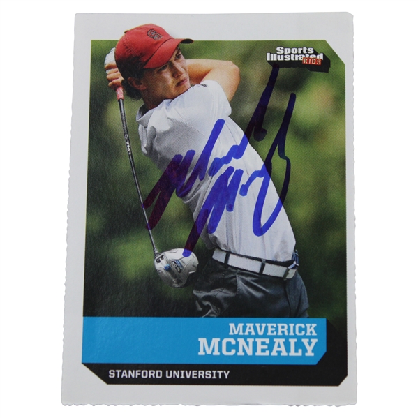 Maverick McNealy Signed Sports Illustrated Kids Golf Card #442 JSA ALOA