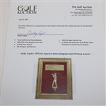 Jacky Cupit's 1975 All America Intercollegiate Hall Of Fame Award