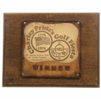 Jacky Cupits 1976 Charley Pride Golf Fiesta Winner Plaque