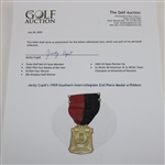 Jacky Cupit's 1959 Southern Intercollegiate 2nd Place Medal w/Ribbon