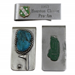 Jacky Cupits 1963 Houston Classic, Pensacola PGA, & 1972 Durante-Robertson Money Clips