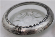 Jacky Cupit's Pair of San Gabriel Country Club Glass & Metal Ash Trays