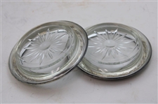 Jacky Cupit's Pair of San Gabriel Country Club Glass & Metal Ash Trays