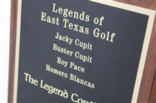 Jacky Cupit's Legends Of East Texas Golf Plaque