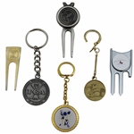 Various Keychains, Divot Tools & Money Clips from the Collection of Jacky Cupit
