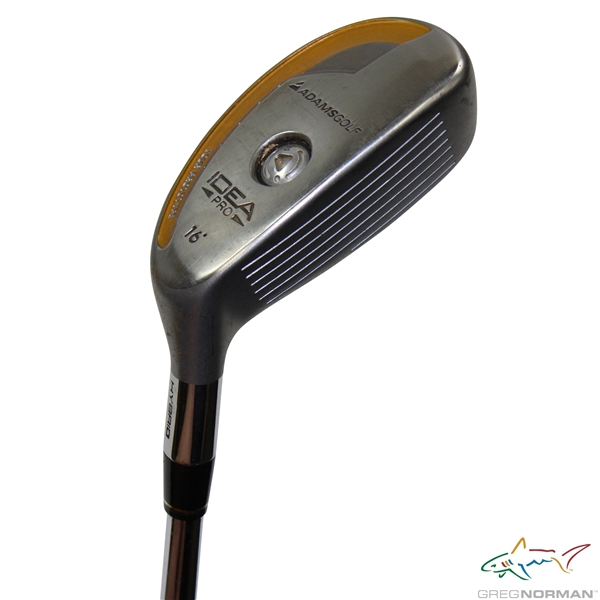Greg Normans Personal Used AdamsGolf IDEA Pro Tour Prototype 16 Degree Hybrid Club