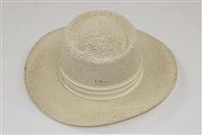 Greg Norman's Personal New Shark Logo Tan Straw Gambler Hat - Unworn