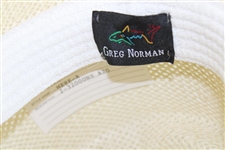 Greg Norman's Personal New Shark Logo Tan Straw Gambler Hat - Unworn