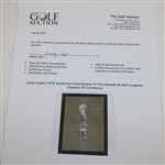 Jacky Cupit's 1975 Award For Contribution To The Growth Of Golf Longview Chamber Of Commerce 