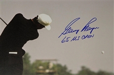 Gary Player Signed 1965 US Open Fairway Approach Image on 24x23 Canvas w/'65 US Open' JSA ALOA
