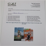 Hale Irwin's Signed Wheaties Box, 2008 Hualalai Resort Poster & 3x5 Index Card JSA ALOA