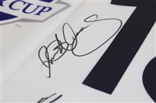 Rory McIlroy & (7) European Signed 2025 Ryder Cup Flag JSA ALOA