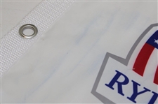 Rory McIlroy & (7) European Signed 2025 Ryder Cup Flag JSA ALOA