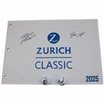 Andrew Novak & Ben Griffin Signed 2025 Zurich Classic Flag & Signed Balls JSA ALOA
