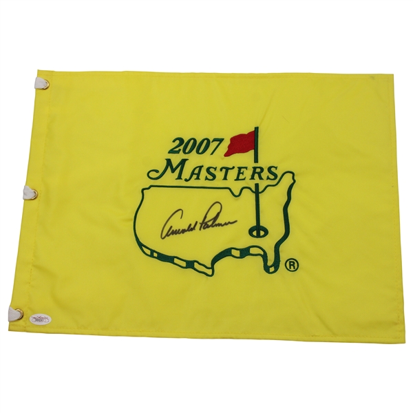 Arnold Palmer Signed 2007 Masters Embroidered Flag JSA Full #B86081