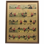 1925 Original Color Comic Section Golf Full Page Cartoon “Abie” by A. Hershfield - May 17th