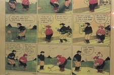 1925 Original Color Comic Section Golf Full Page Cartoon “Abie” by A. Hershfield - May 17th