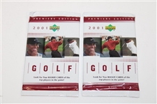Two (2) 2001 Premier Golf Card Packs, Jordan Baseball & Griffey Rookie + Two (2) other Griffey Cards
