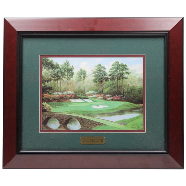 Augusta National GC Par 3, 12th Hole Print by Artist Charles Beck - Framed & Double Matted 