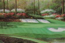 Augusta National GC Par 3, 12th Hole Print by Artist Charles Beck - Framed & Double Matted 