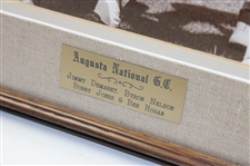 Jones, Demaret, Nelson & Hogan Sepia Tone Late 1940’s at Augusta National GC Framed