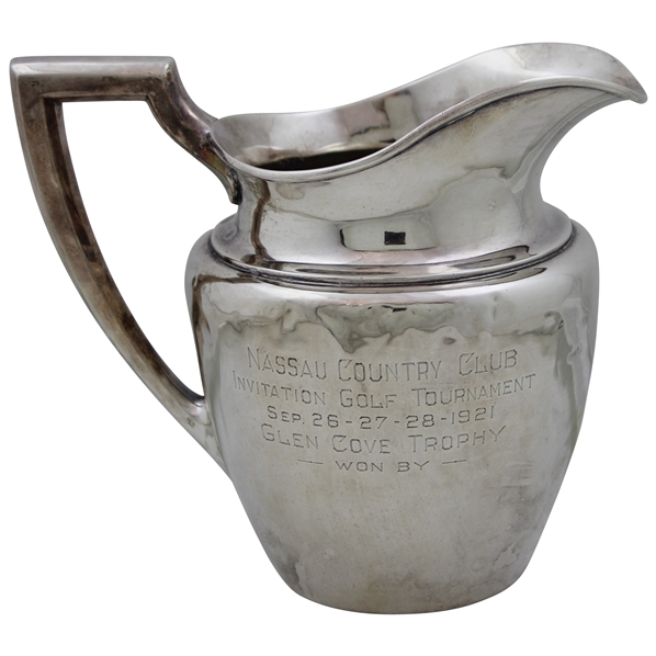 1921 Nassau Country Club Invitation Golf Tournament Glen Cove Sterling Silver Trophy 