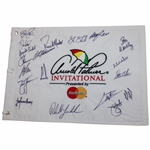 PGA Stars Multi-Signed Arnold Palmer Invitational White Embroidered Flag JSA ALOA