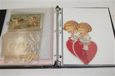 Golf Postcard & Valentine Card Album w/(37) Golf Valentine Cards, (7) Tennis Valentine Cards & (3) Misc. Sport Valentine Cards