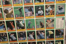 1981 Donruss PGA Tour 121 Card Uncut Sheet w/ Two (2) Nicklaus Rookie Cards