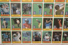 1981 Donruss PGA Tour 121 Card Uncut Sheet w/ Two (2) Nicklaus Rookie Cards