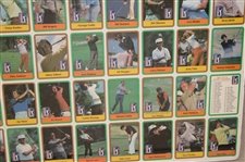 1981 Donruss PGA Tour 121 Card Uncut Sheet w/ Two (2) Nicklaus Rookie Cards