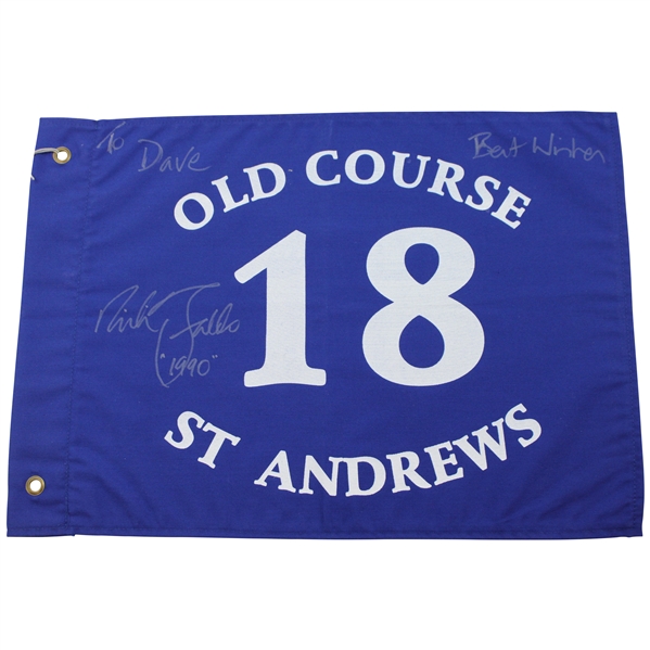 Nick Faldo Signed Old Course Flag w/To Dave Best Wishes 1990 JSA ALOA