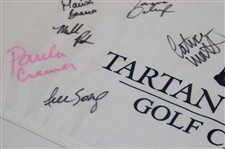 Sorenstam, Thompson, Creamer & 11 Other LPGA Stars Signed Tartan Fields Course Used Flag JSA ALOA