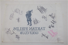 Sorenstam, Thompson, Creamer & 11 Other LPGA Stars Signed Tartan Fields Course Used Flag JSA ALOA