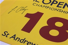 Louis Oosthuizen Signed 2010 Open Championship at St. Andrews Flag JSA ALOA