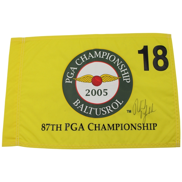 Phil Mickelson Signed 2005 PGA Championship at Baltusrol Flag JSA ALOA
